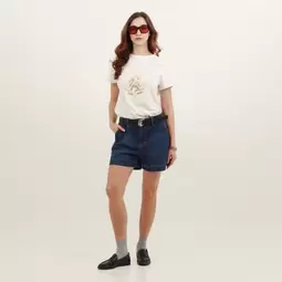 Short En Jean Con Bolsillo Lateral