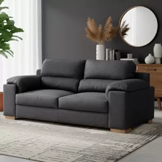 Sofá 3 Puestos Duomo Tela-grafito