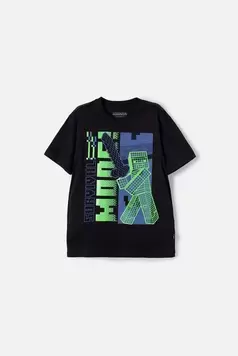Camiseta de Minecraft que alumbra en la oscuridad para niño