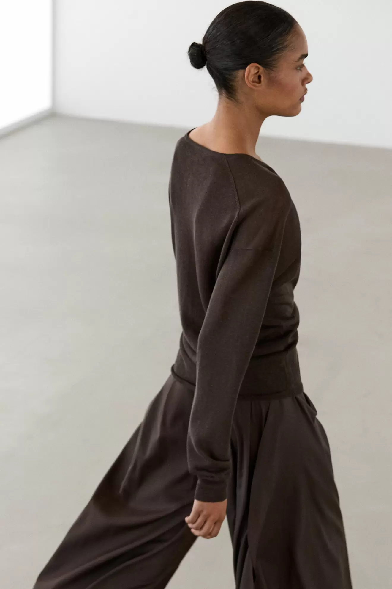 Cárdigan detalle botonadura mezcla lino