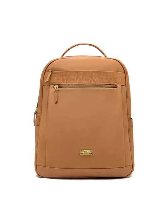 Morral en cuero y lona para dama. REF T414KB