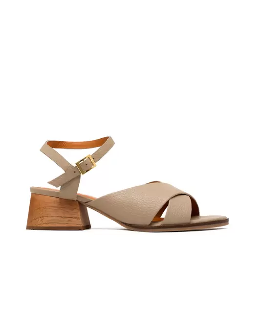 Sandalia tacón de cuero REF LPE1752