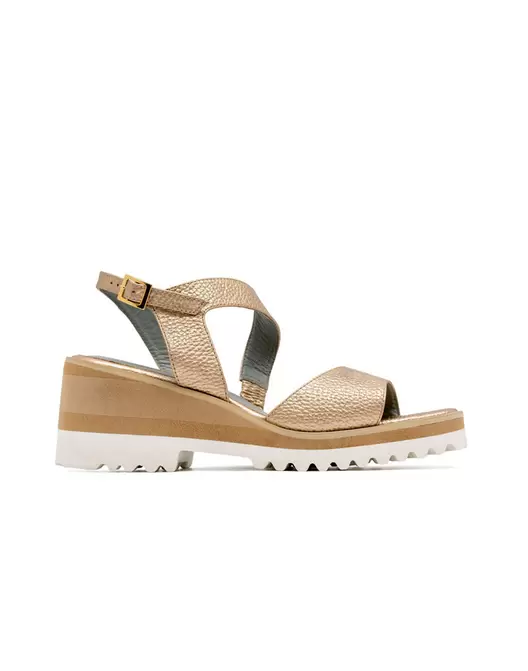 Sandalia plataforma de cuero REF THN1714