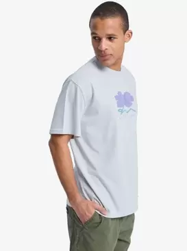Structured Flower Camiseta de manga corta Gris Hombre