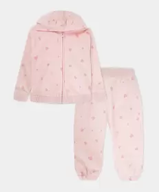 Conjunto Pantalón y Chompa Perchada Para Recién Nacida