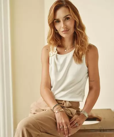 Blusa Sisa Con Detalle Metálico Para Mujer