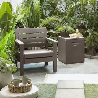 Combo Balcón, 1 Sillón,1 Baúl De 100 Litros