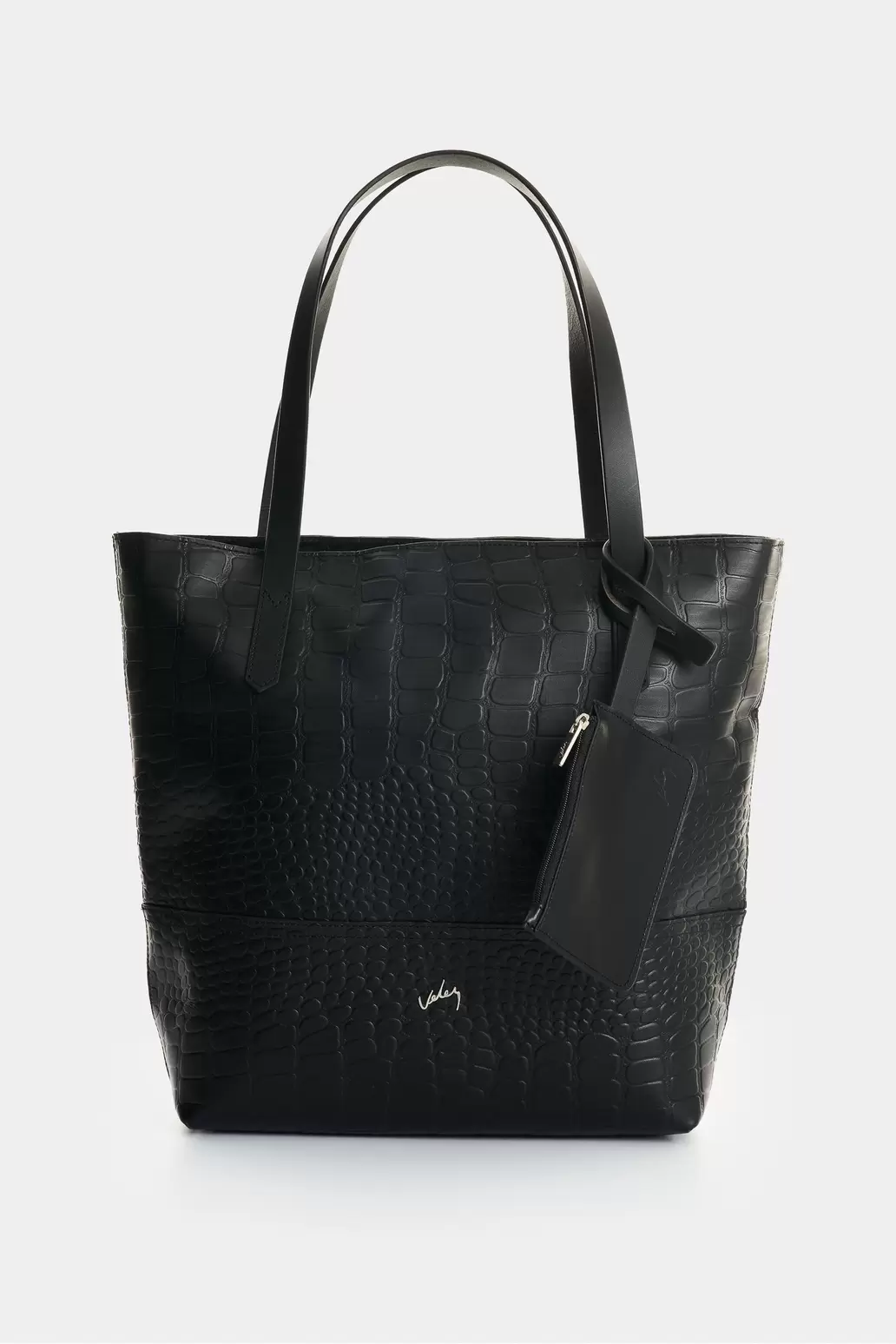 Shopping de cuero grabado para mujer Verona Negro