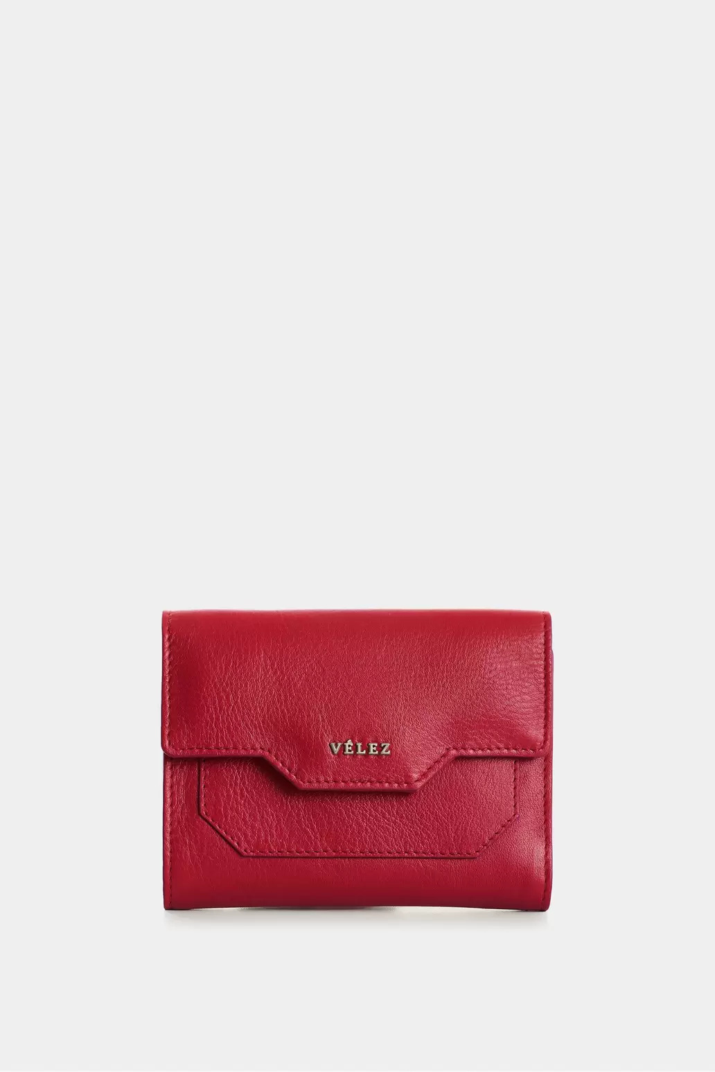 Billetera de cuero para mujer Waves Rojo