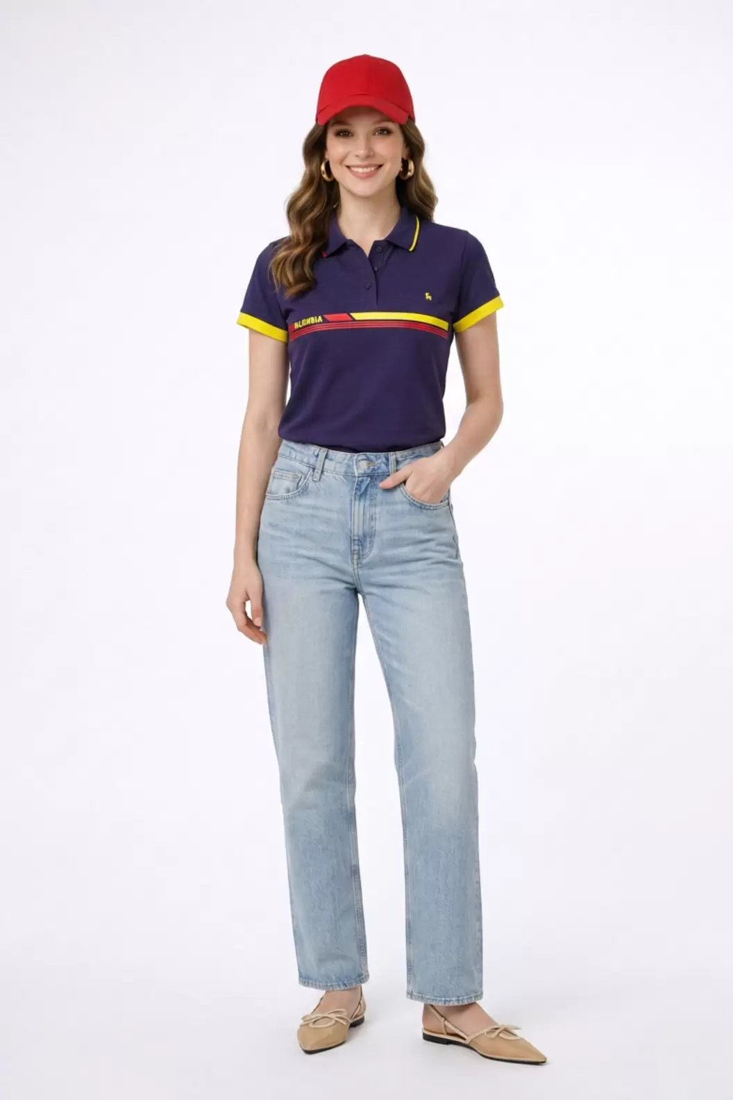 Polo de dama de moda cuello camisero