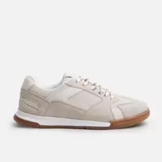 Tenis quira de cuero para mujer - Hueso