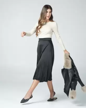 Falda Larga Plisada Anna