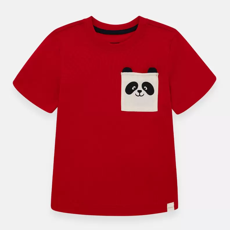 Camiseta manga corta para niño con bolsillo