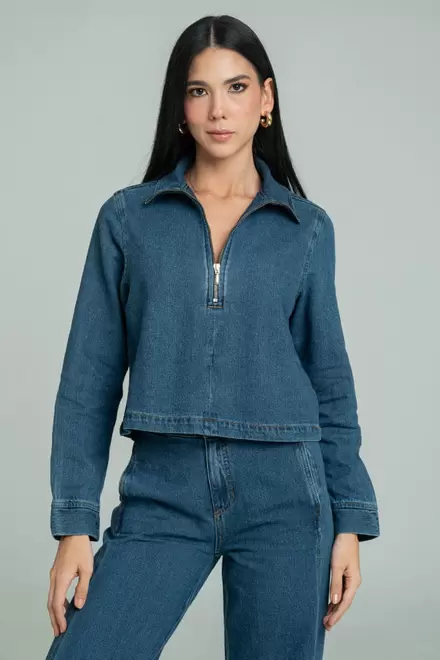 CHAQUETA DENIM CIERRE