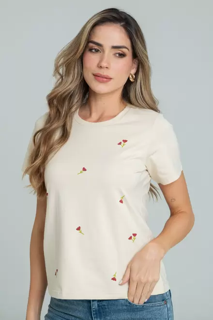 CAMISETA MINI FLORES