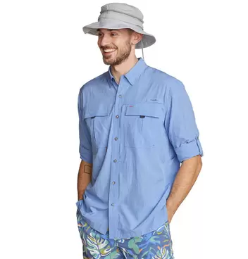 CAMISA HOMBRE UPF GUIDE 2.0 MANGA LARGA / EDDIE BAUER
