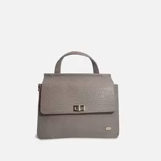 Bolso manos libres jade de cuero para mujer - Taupe