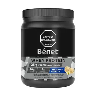 Proteina Whey Benet Sabor Helado Vainilla X 595g