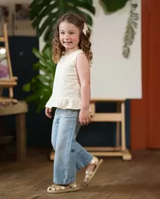 Jean Wide Leg Para Bebé Niña