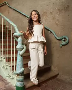 Pantalón Wide Leg Para Niña