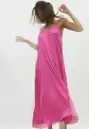 Vestido largo fluido satinado