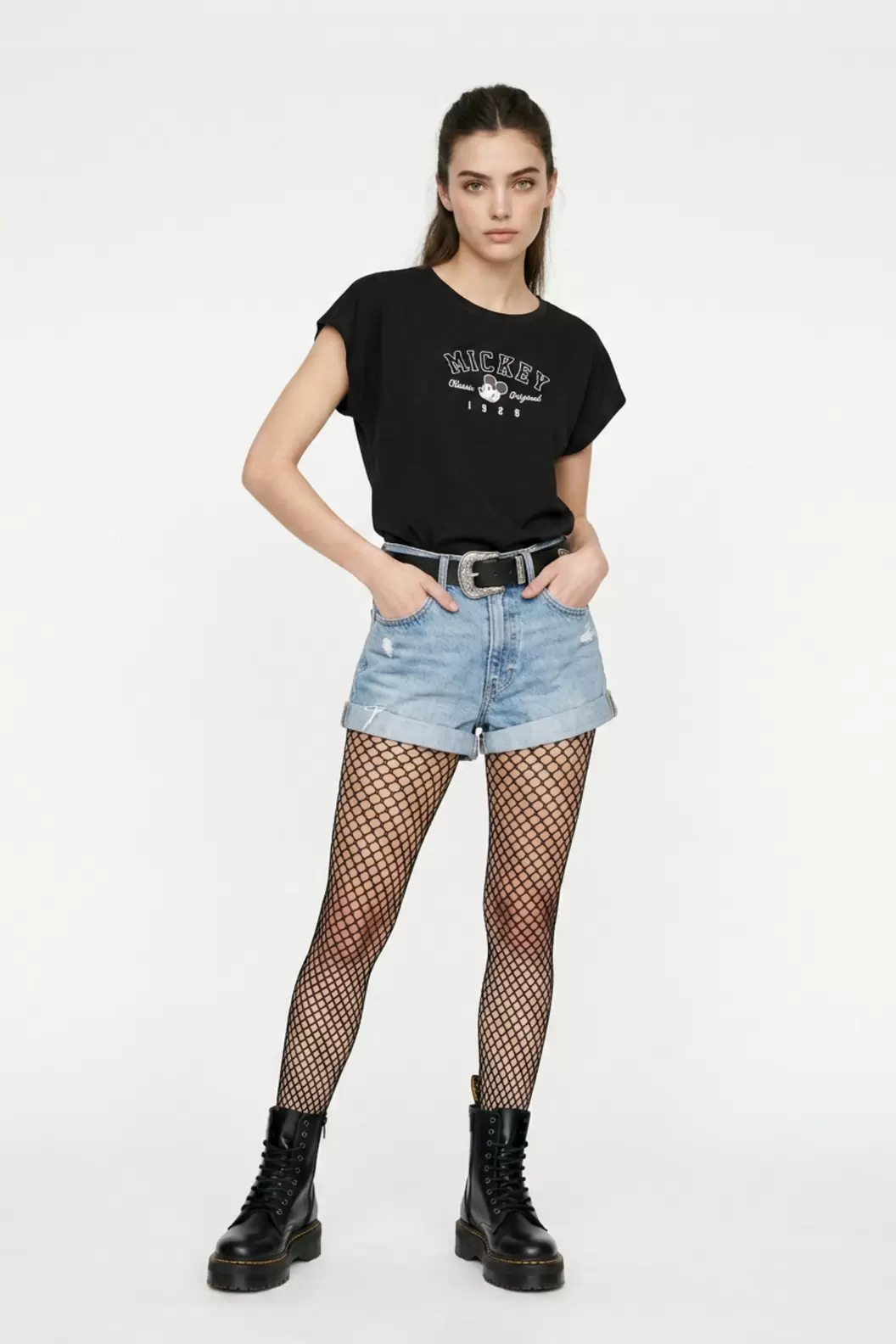 Blusa de dama mickey manga corta