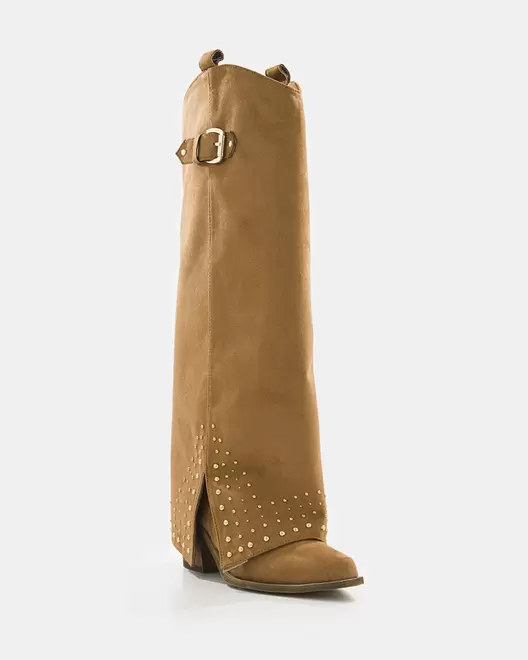 Bota Western Fold Stud - 20311 - MIEL