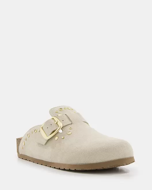 Zueco Clog Stud Buckle - 20715 - BEIGE