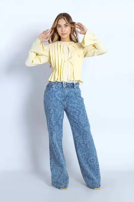 Jean Wide Leg estampado - 716010