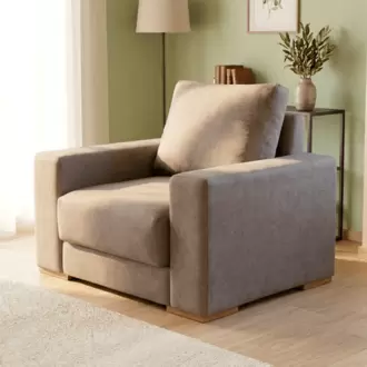 Poltrona Beky gris | Silla decorativa | Fábricas Unidas