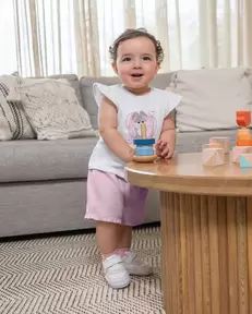 Polito x Arrurrú: Conjunto Short y Camiseta Para Recién Nacida