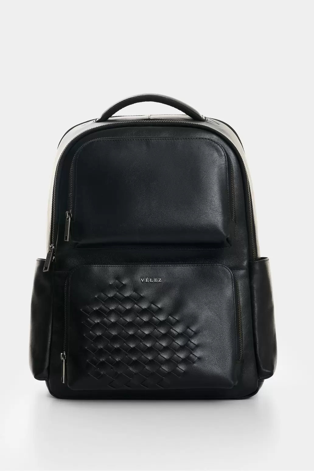 Morral Monet 3.0 en cuero con tejido para hombre Negro