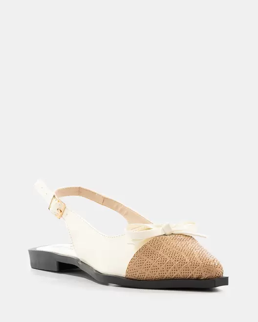 Baleta Bow Croco - 20455 - BLANCO HUESO
