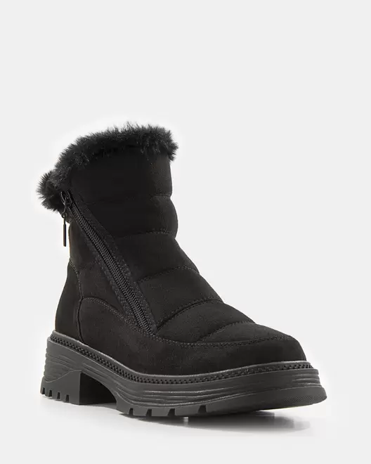 Bota Zipper Chunky - 19376 - NEGRO
