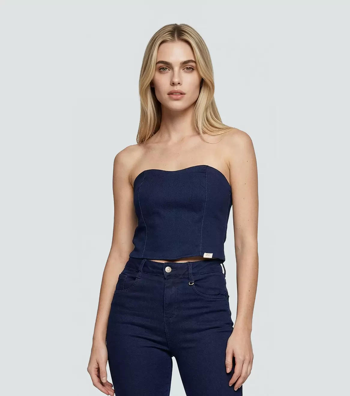 Corset En Indigo Para Mujer Con Proceso Tamara Derek