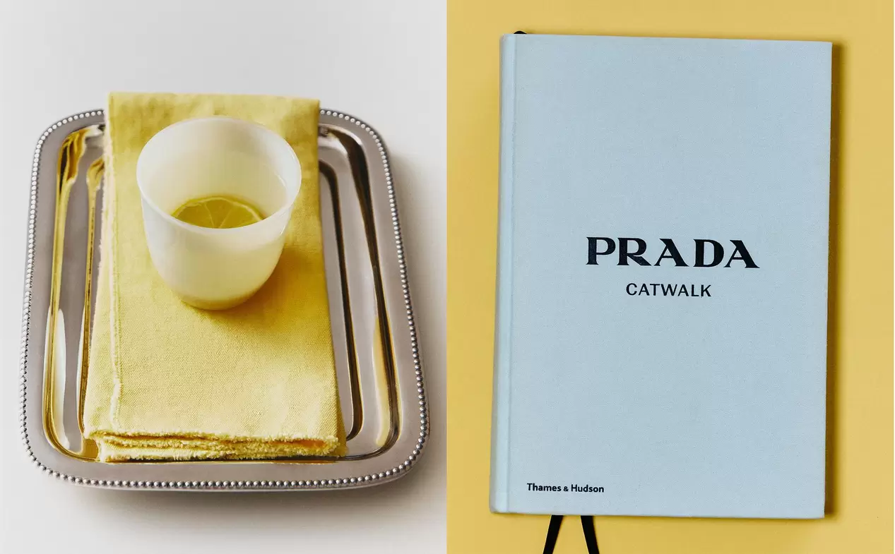 BANDEJA, VASO Y LIBRO