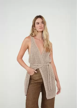 Kimono tejido con cinturón