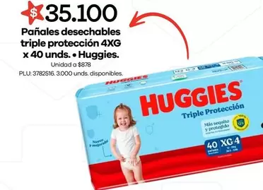 Huggies - Pañales Desechables Triple Proteccion