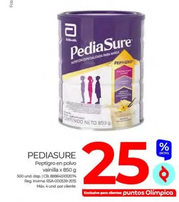 PediaSure - Peptigro en polvo vainilla