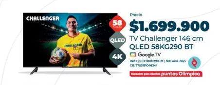 Challenger - TV 146 cm QLED 58KG290 BT