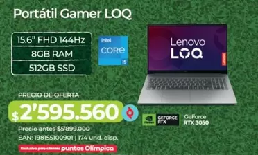 Lenovo - Portátil Gamer LOQ