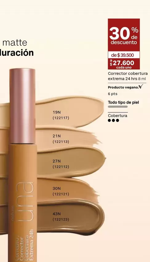 Piel - Corrector cobertura extrema 24 hrs 8 ml