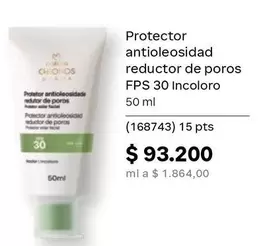 Protector antioleosidad reductor de poros FPS 30 Incoloro (168743)