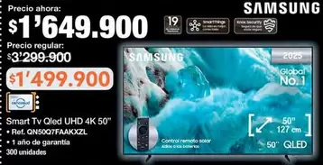 Samsung - Smart TV Qled UHD 4K 50" Ref. QN50Q7FAAKXXL
