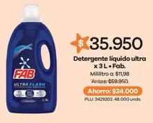 Fab - Detergente Liquido Ultra 