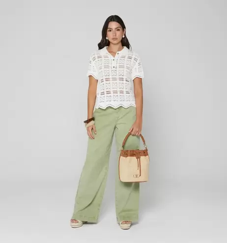 Blusa manga corta en crochet