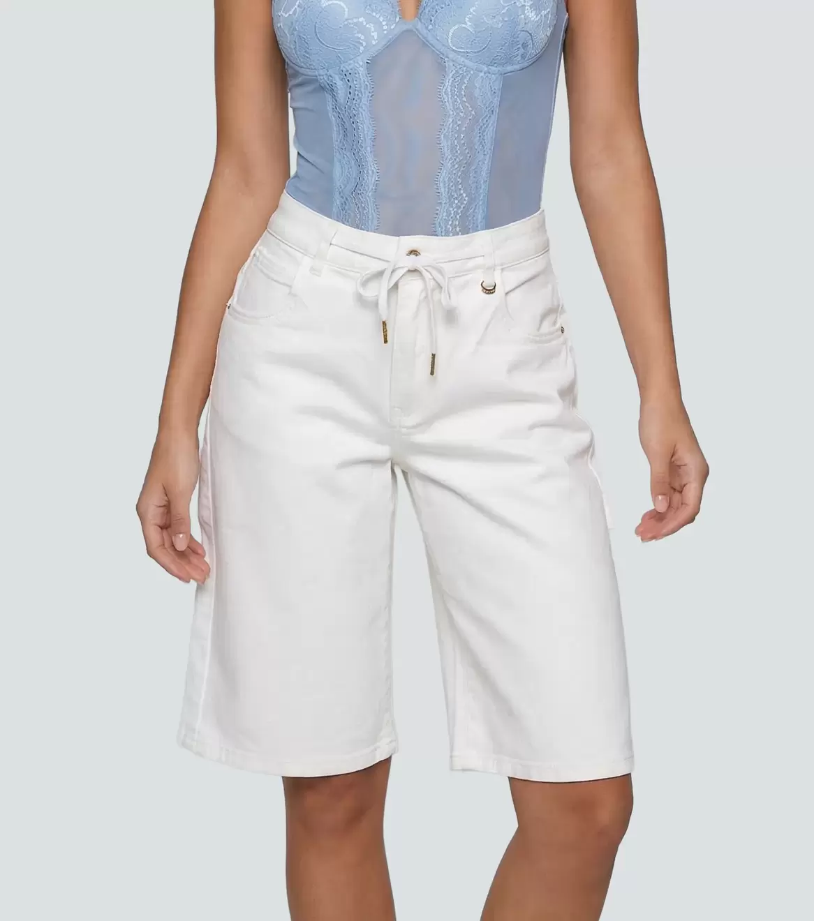 Bermuda En Indigo Para Mujer Lucky Derek