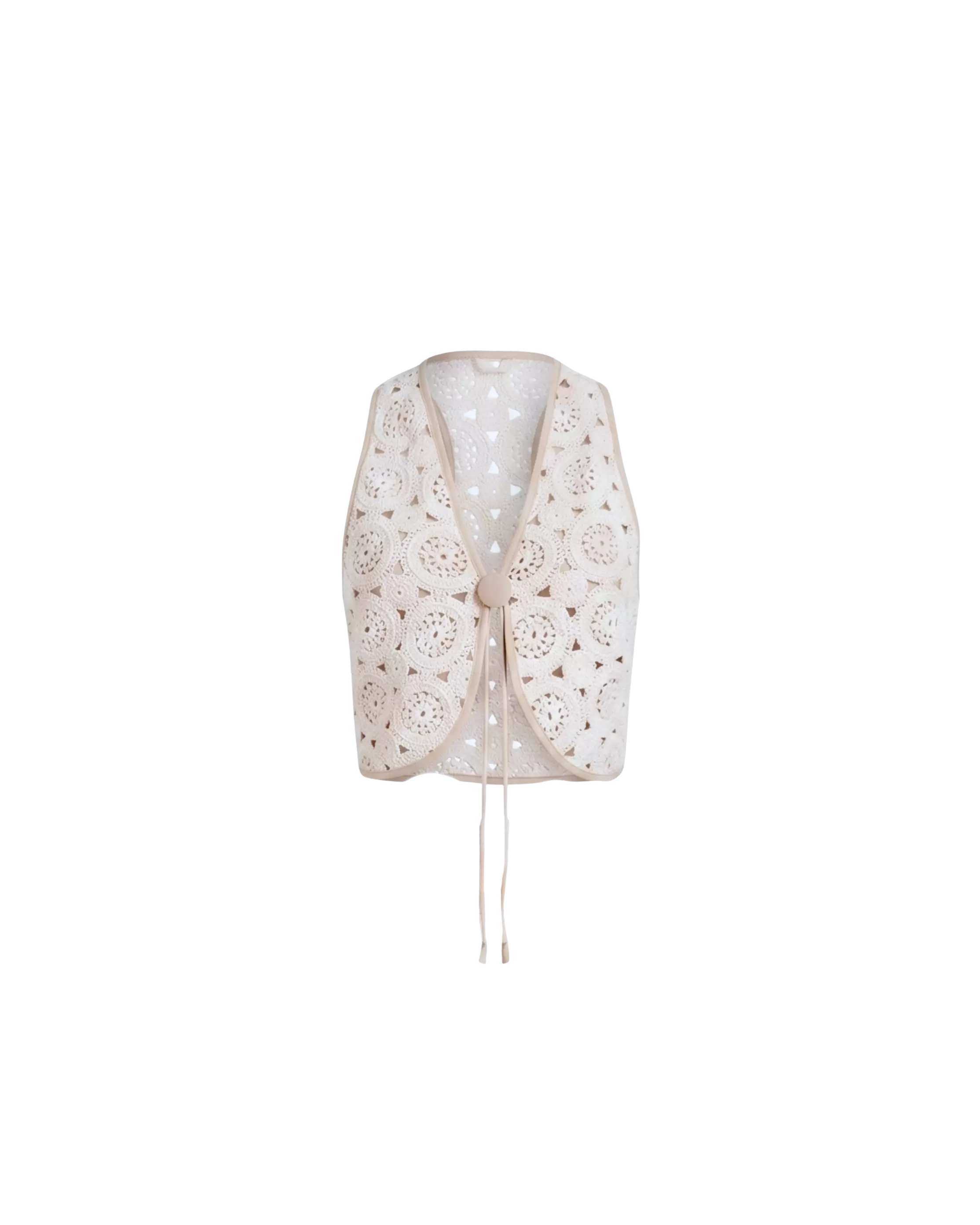 JACQ VEST NATURAL ECRU