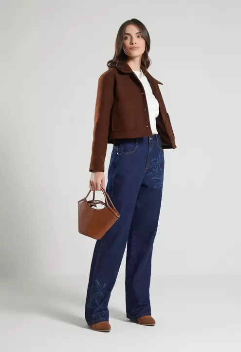 Jean para mujer tiro alto recto