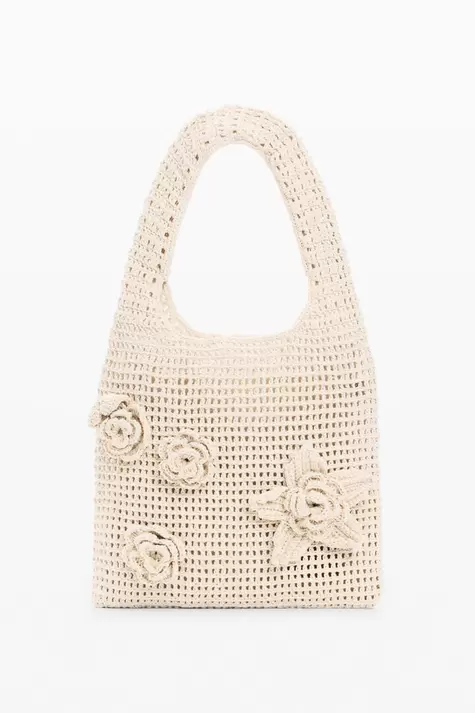 Bolso crochet flores